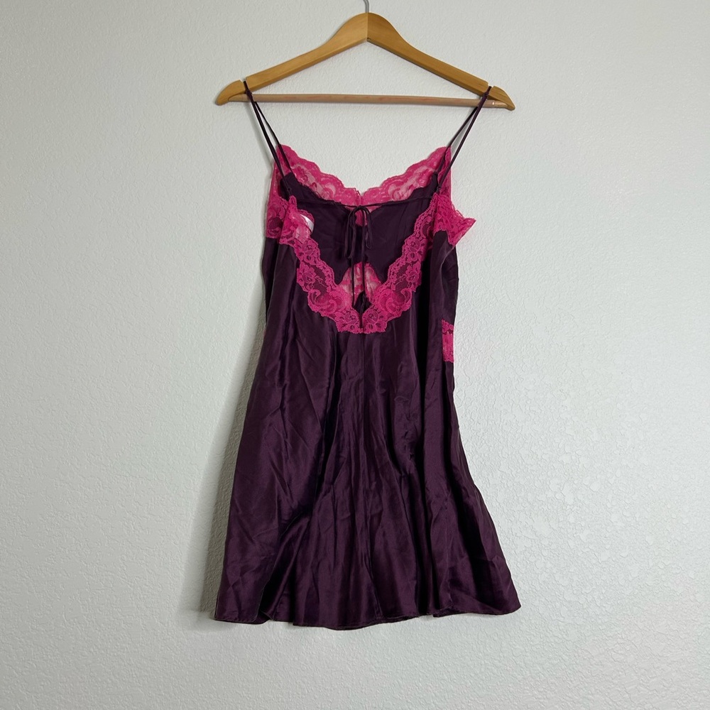 Vintage Victoria’s Secret purple & pink slip mini dress/top - Picture 14 of 15